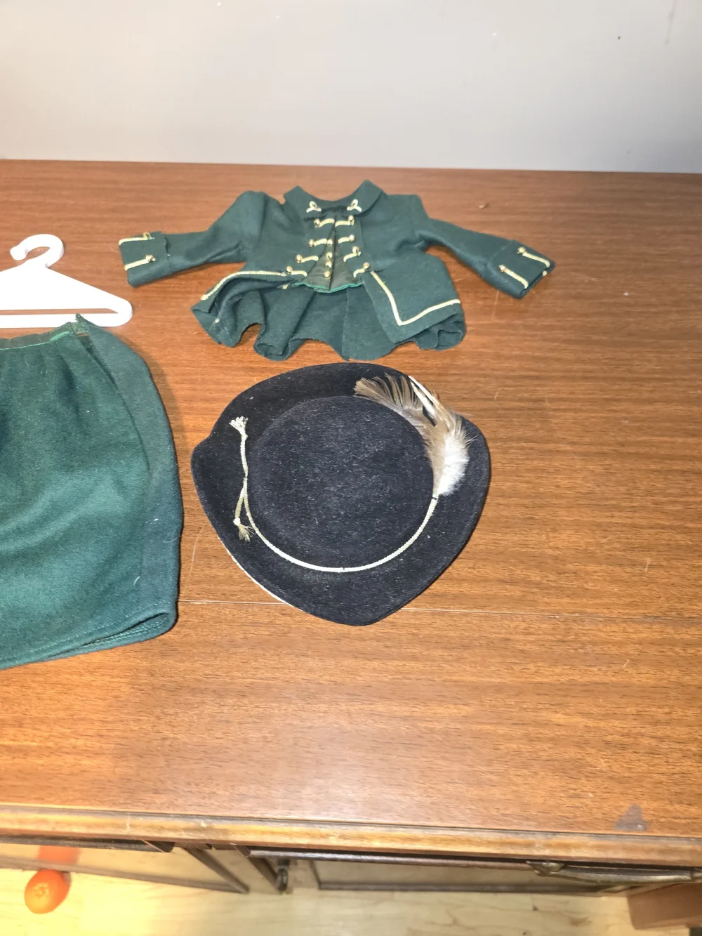 American Girl Felicity’s Retired Wool Green Riding Outfit